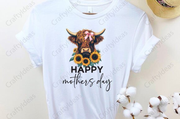 Download Happy Mothers Day PNG, Highland Cow PNG - Premium Resources